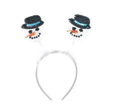 Snowmen Headband with Sequins