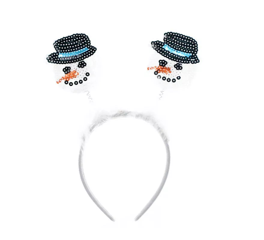 Translation missing: en.Diadema Muñecos de Nieve con Lentejuelas