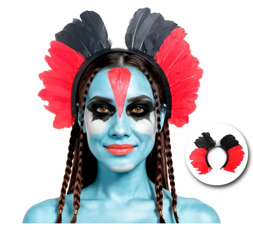 Translation missing: it.Diadema Plumas de Guerrera Tribal del Fuego