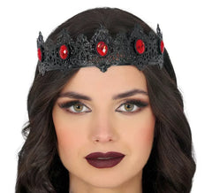 Black Metallic Queen Headband