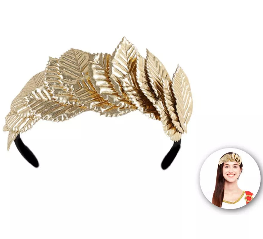 Translation missing: en.Diadema romana de Laurel grande dorado