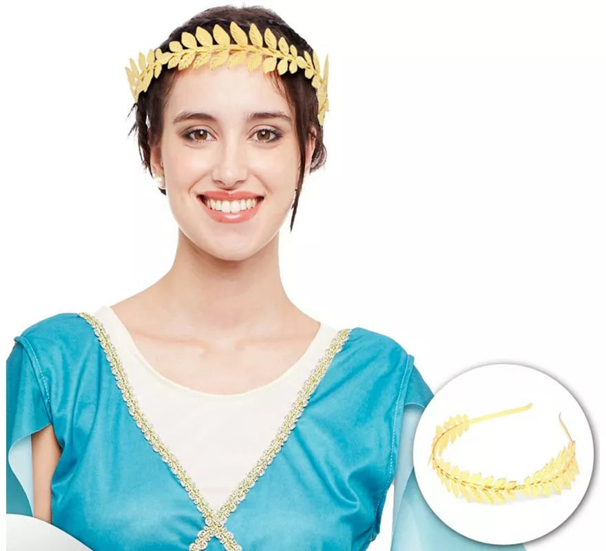 Translation missing: en.Diadema Romana dorada de metal adulto