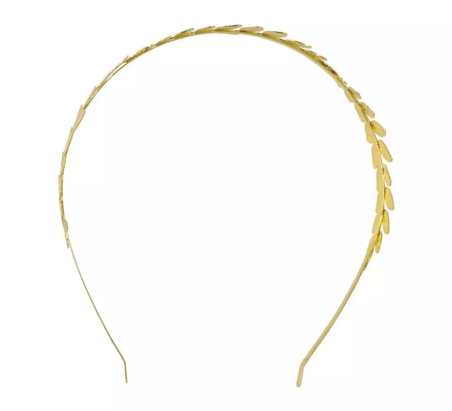 Diadema Romana Dorada Metálica