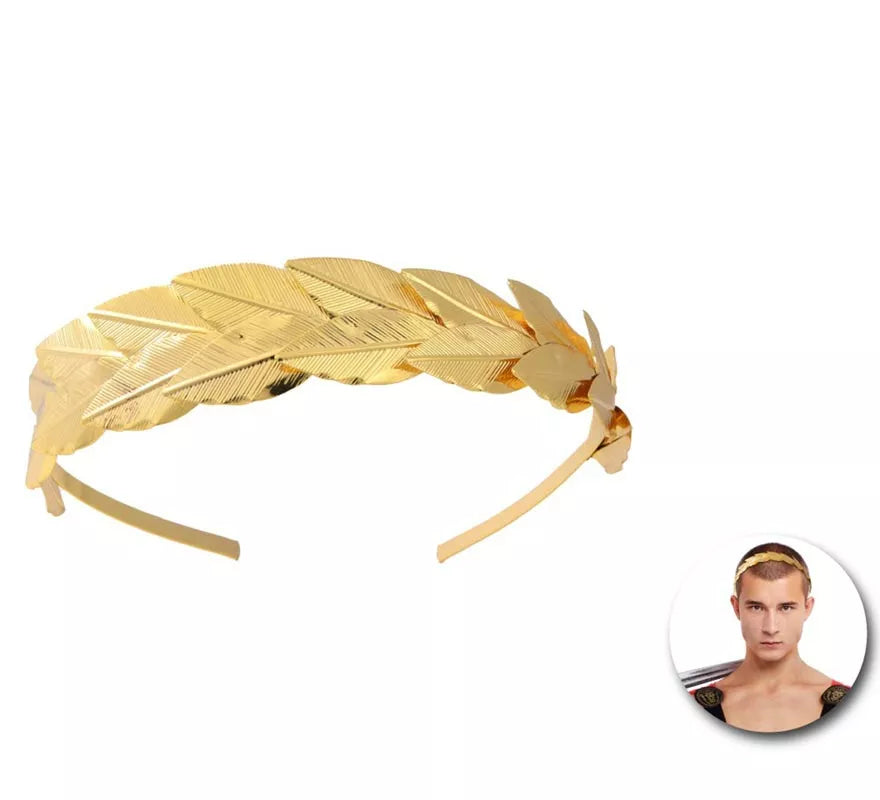 Translation missing: en.Diadema Romana hojas de laurel doradas
