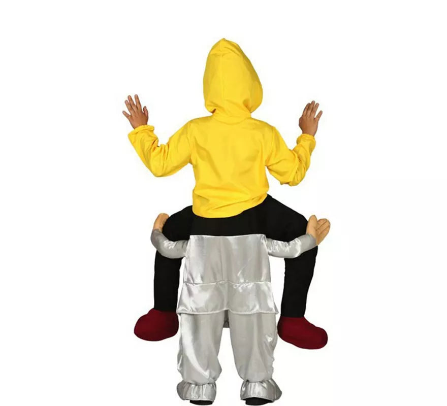 Disfraz a hombros de Payaso del miedo para niños