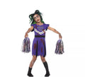Disfraz Animadora Morada Zombie para niña