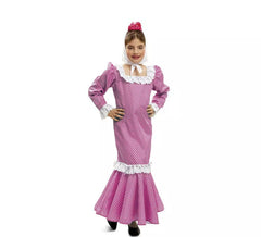 Pink chulapa or madrileña costume for girls