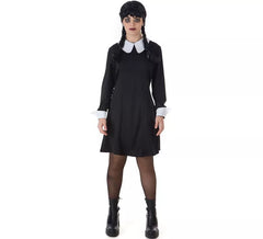 Black Classic Sinister Girl costume with wig for women