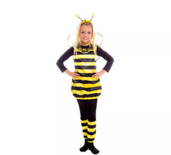 Black and yellow bee costume with wings for girl