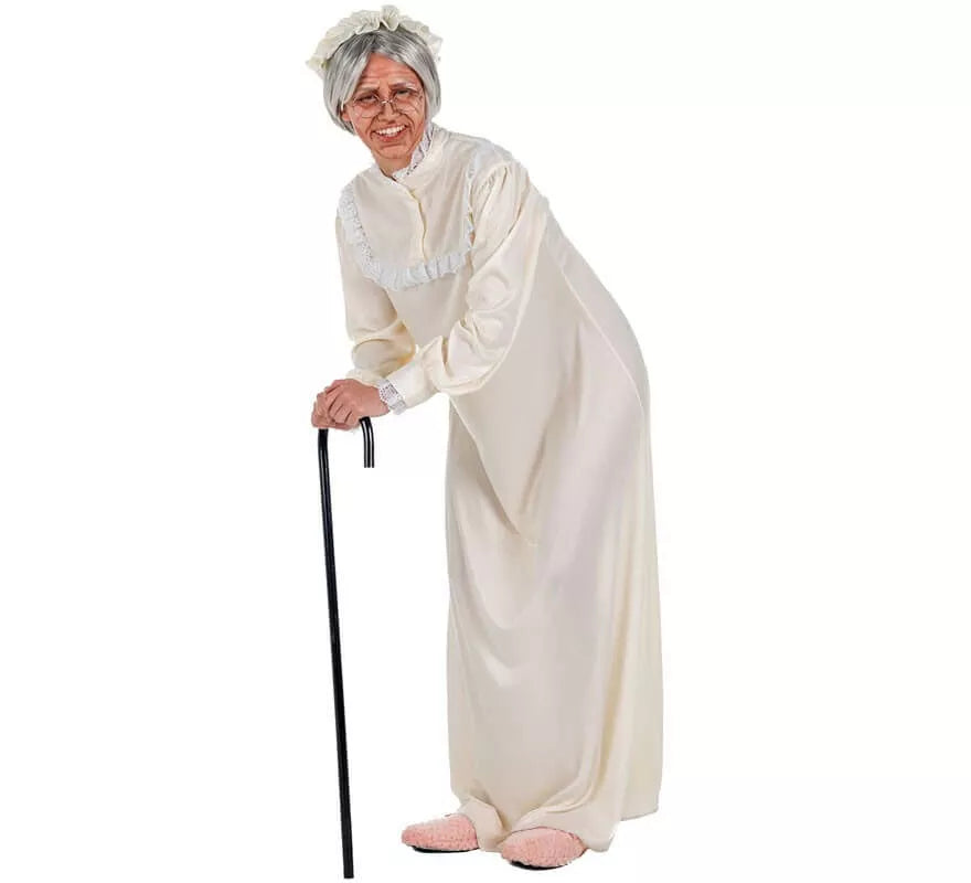 Translation missing: en.Disfraz de Abuela Blanco para adultos
