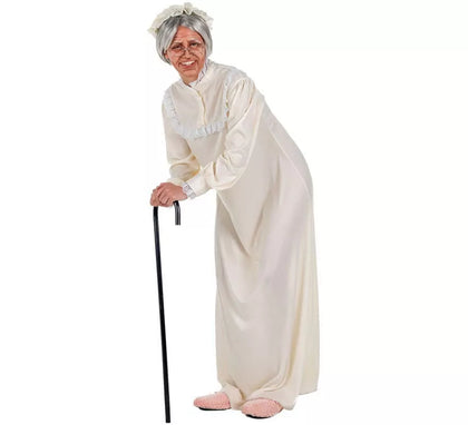 Disfraz de Abuela Blanco para adultos