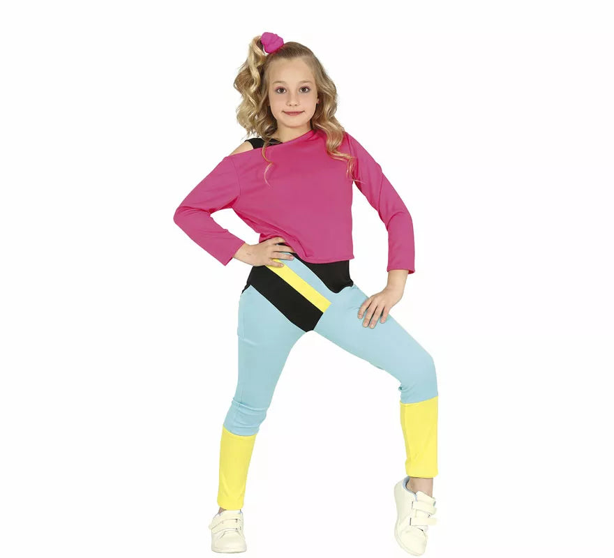 Disfraz de Aerobic de los 80' para niña