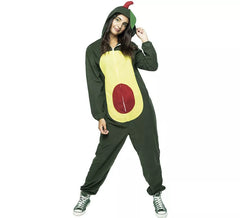 Dark Green Avocado Costume with Hood for Women