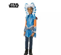 Disfraz de Ahsoka Tano Star Wars clásica con tocado para niña