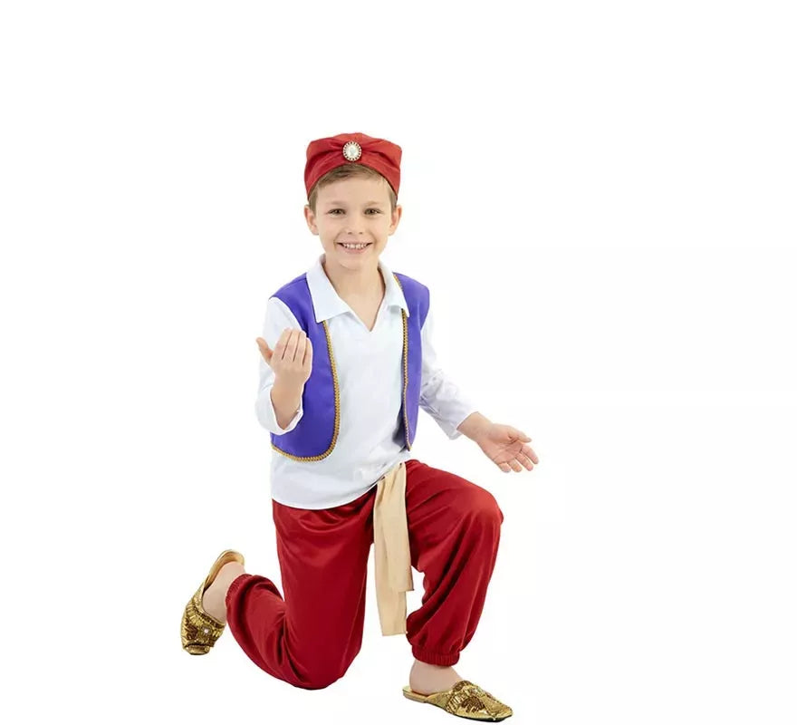 Disfraz de Aladino Rojo y Blanco para niño