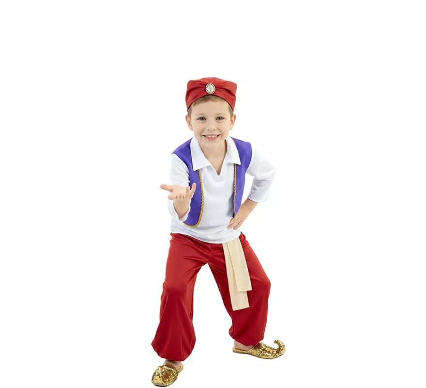 Disfraz de Aladino Rojo y Blanco para niño