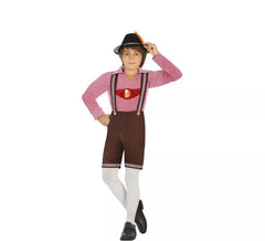 Pink and Brown German Velvet Costume for Child