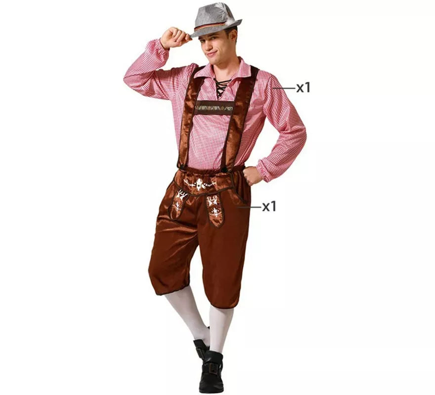 Translation missing: en.Disfraz de Alemán Tradicional Marrón para hombre