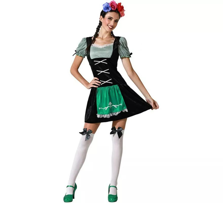 Disfraz de Alemana Tradicional negro para mujer