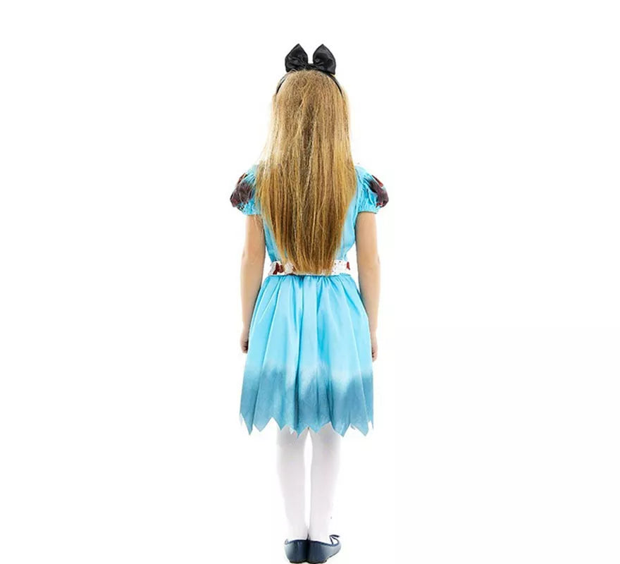 Translation missing: en.Disfraz de Alicia Zombie vestido azul clásico para niña y adolescente