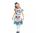 Disfraz de Alicia Zombie vestido azul clásico para niña y adolescente