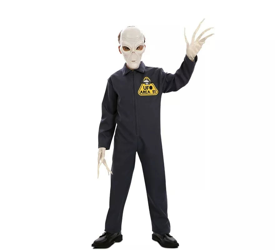 Disfraz de Alien Área 51 para niño