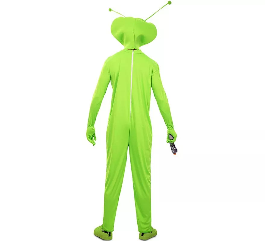 Translation missing: en.Disfraz de Alien clásico verde con máscara para hombre