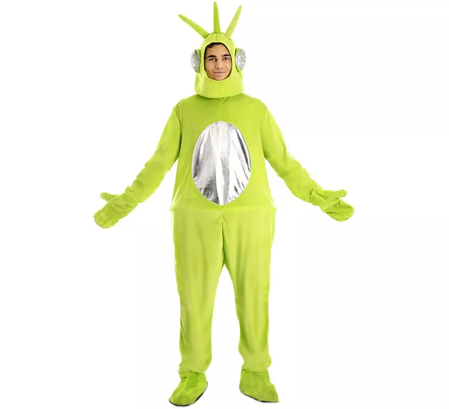 Disfraz de Alien de televisión verde para adultos