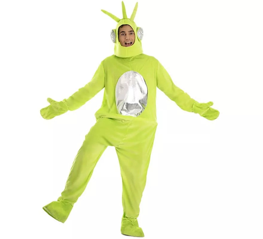 Disfraz de Alien de televisión verde para adultos