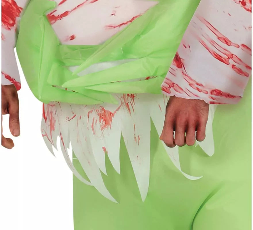 Disfraz de Alien verde hinchable o inflable para hombre