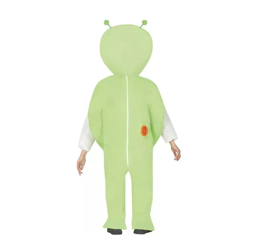 Disfraz de Alien verde hinchable o inflable para niño