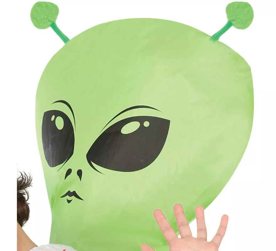 Disfraz de Alien verde hinchable o inflable para niño