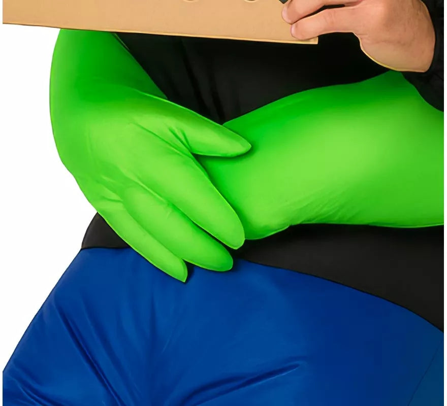 Disfraz de Alíen verde Hinchable para hombre