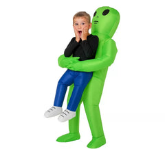 Inflatable Green Alien Costume for Boys