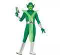 Disfraz de Alien verde y plateado para hombre