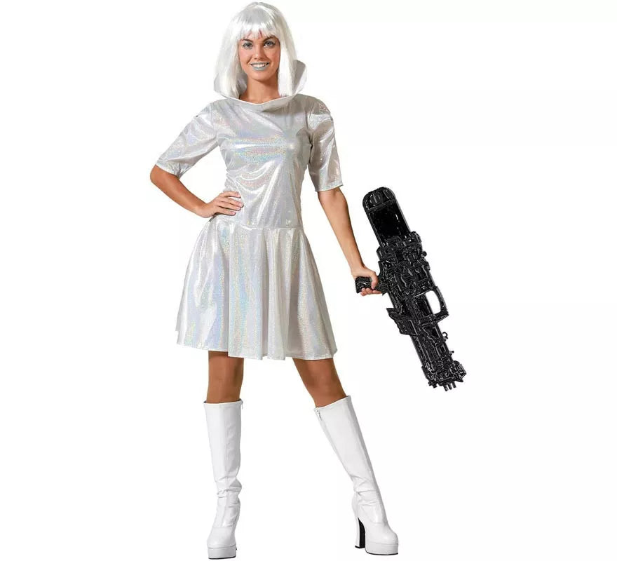 Disfraz de Alienígena plateado para mujer
