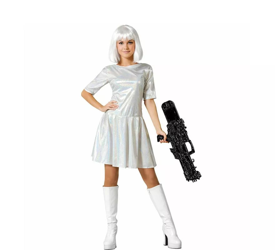 Disfraz de Alienígena plateado para mujer