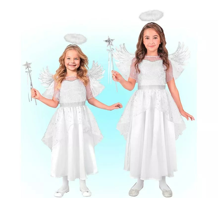 Translation missing: en.Disfraz de Ángel blanco para niña