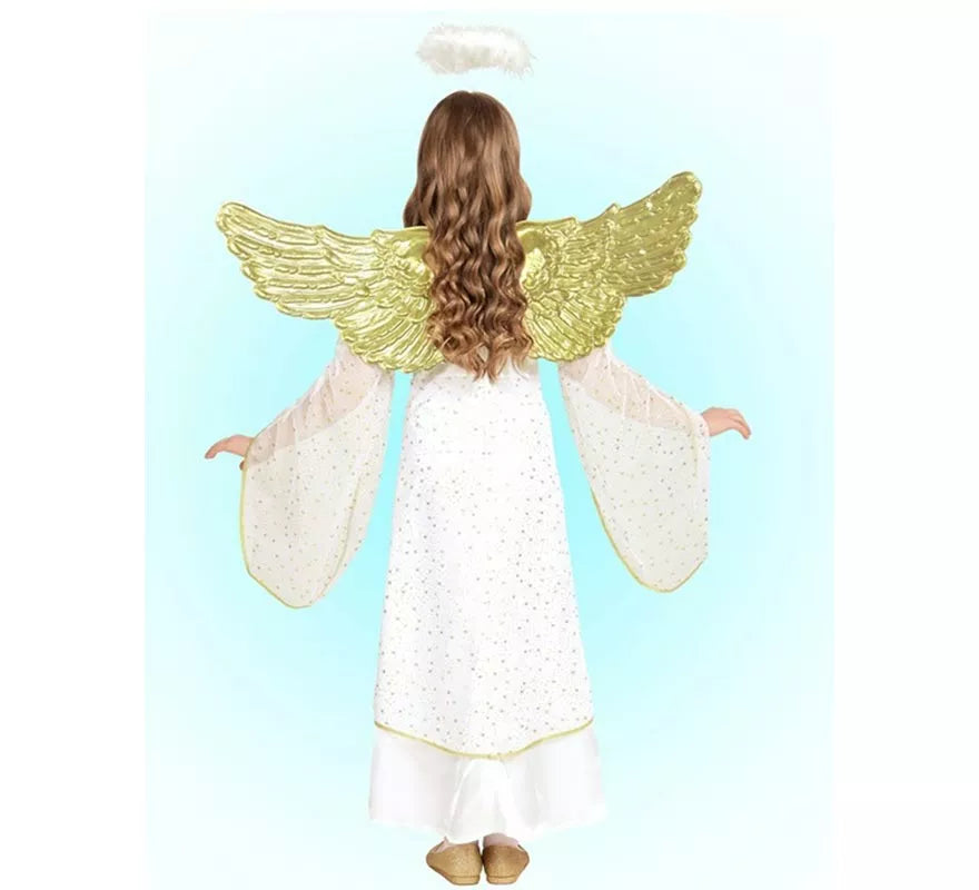 Translation missing: en.Disfraz de Ángel blanco y dorado para niña