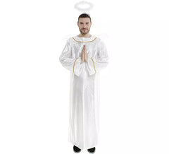 Angel costume with wings and halo for men