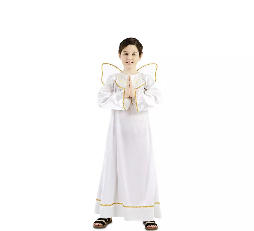 Translation missing: en.Disfraz de Ángel con detalles dorados para niño