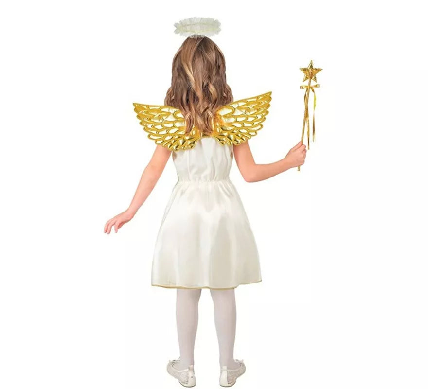Disfraz de Ángel dorado para niña