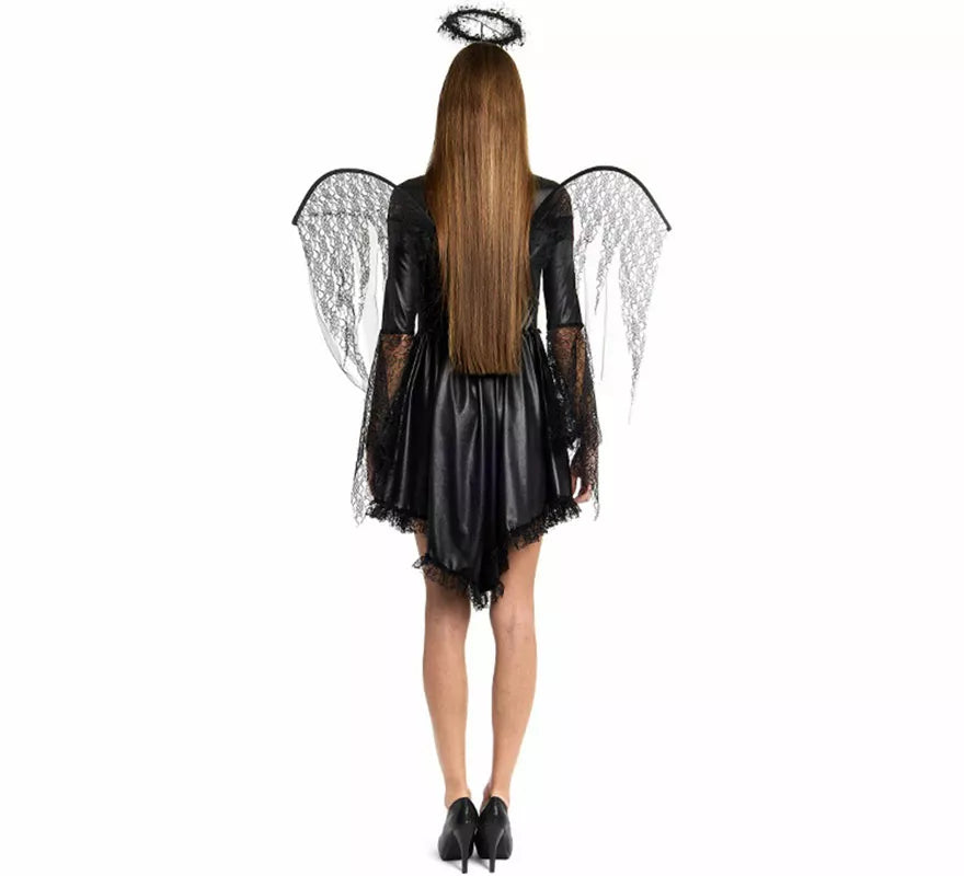 Disfraz de Ángel negro con Alas para mujer