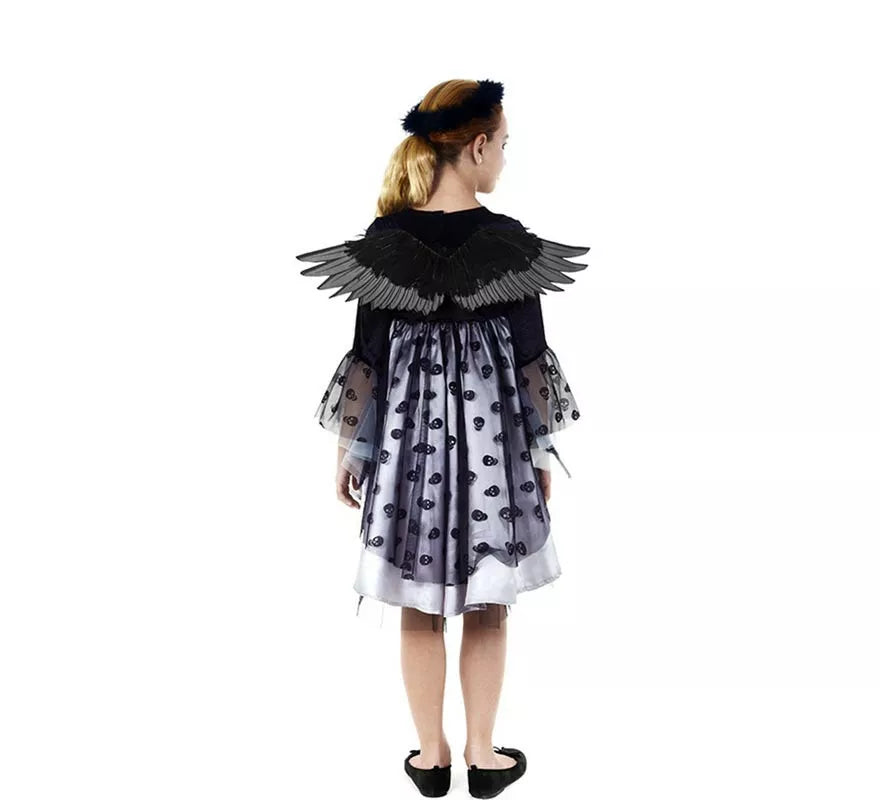 Disfraz de Ángel Negro para niña
