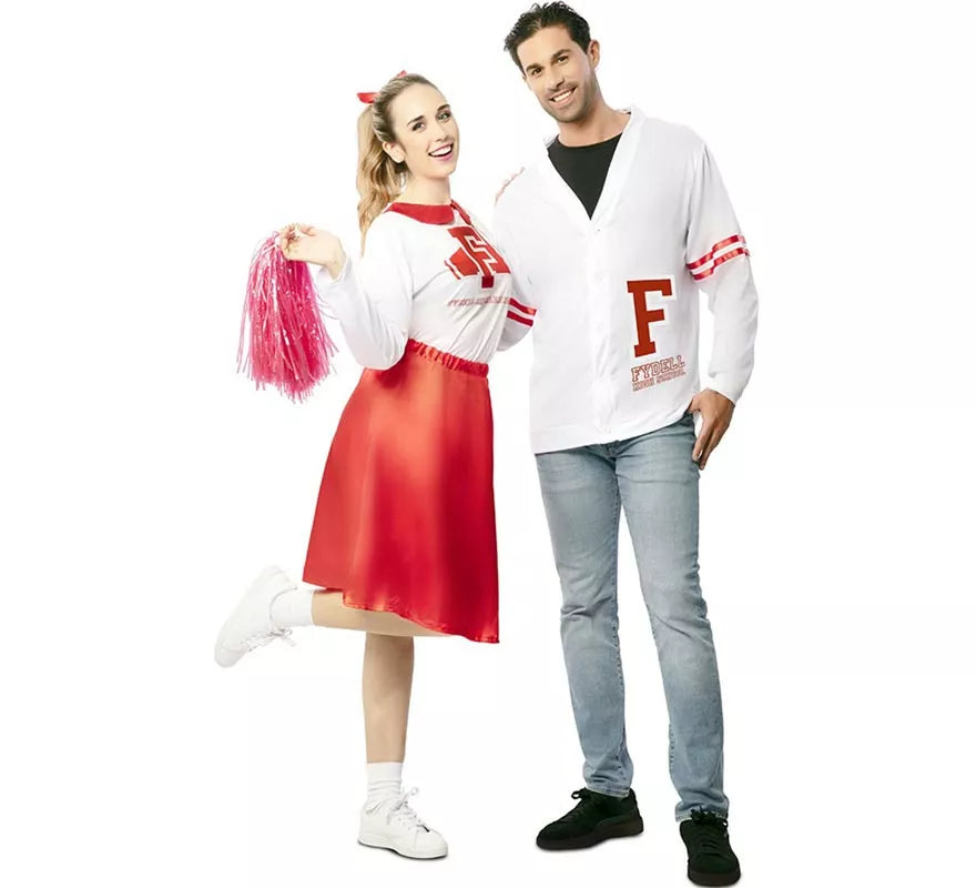 Translation missing: en.Disfraz de Animadora años 50 rojo y blanco para mujer