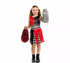 Dangerous Harlequin Cheerleader Costume for Girls