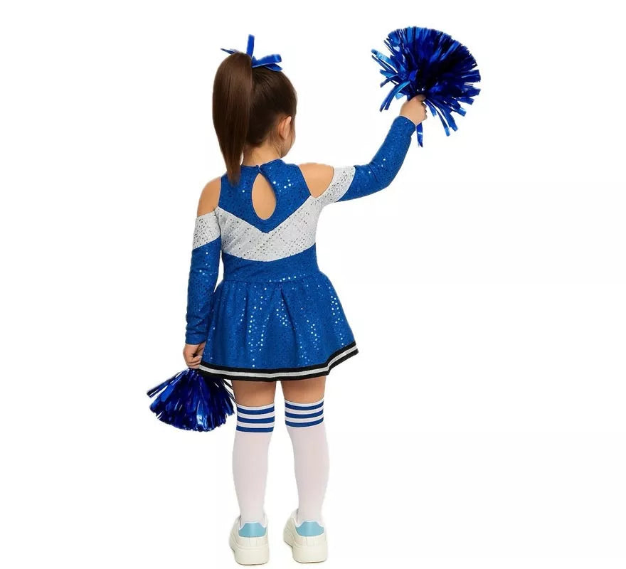 Disfraz de Animadora azul para niña