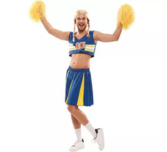Blue and Yellow Cheerleader Costume for Men