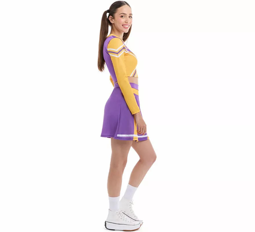 Translation missing: en.Disfraz de Animadora Cheerleader morado para mujer