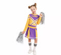 Disfraz de Animadora Cheerleader morado para niña